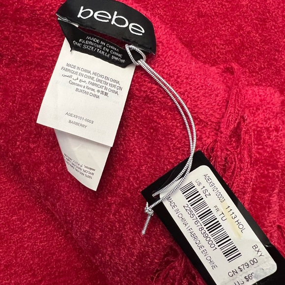 Rhinestone logo Bebe blanket scarf/shawl - Picture 2 of 3